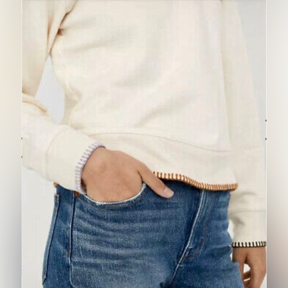Madewell Stitched Shrunken Sweatshirt Size L - Picture 2 of 11